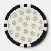 Doodle Paws, Dog Paws, Gouden Paws Poker Chips (Voorkant)