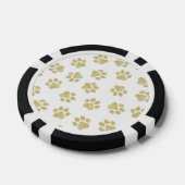 Doodle Paws, Dog Paws, Gouden Paws Poker Chips (Enkel)