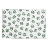 Doodle Paws, Dog Paws, Groene Paws Kussensloop (Achterkant)