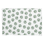 Doodle Paws, Dog Paws, Groene Paws Kussensloop (Voorkant)