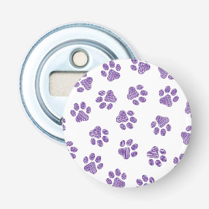 Doodle Paws, Dog Paws, Paarse Paws Button Flesopener