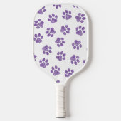 Doodle Paws, Dog Paws, Paarse Paws Pickleball Paddle (Voorkant)
