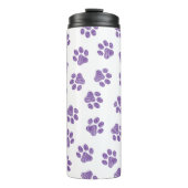 Doodle Paws, Dog Paws, Paarse Paws Thermosbeker (Voorkant)