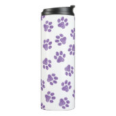 Doodle Paws, Dog Paws, Paarse Paws Thermosbeker (Gedraaid links)