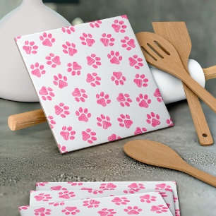 Doodle Paws, Dog Paws, Pink Paws Tegeltje