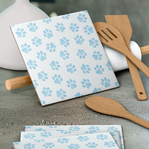 Doodle Paws, Hondenpoten, Baby Blue Paws Tegeltje