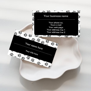 Doodle Paws, Hondenpoten, Kattenpoten, Zwarte Poot Visitekaartje