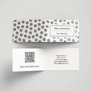 Doodle Paws, Hondenpoten, Kattenpoten, Zwarte Poot Visitekaartjes