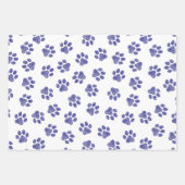 Doodle Paws, Hondenpoten, Navy Blue Paws Inpakpapier Vel (Voorkant 2)