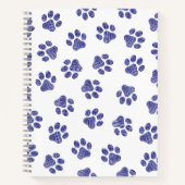 Doodle Paws, Hondenpoten, Navy Blue Paws Notitieboek (Voorkant)