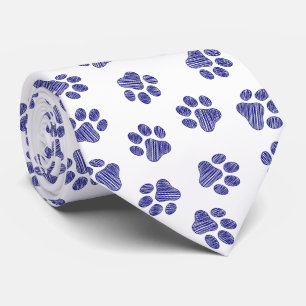 Doodle Paws, Hondenpoten, Navy Blue Paws Stropdas