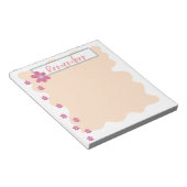 Doodle Pink Flowers se souvenir du Bloc-notes (Incliné)