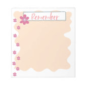 Doodle Pink Flowers se souvenir du Bloc-notes (Devant)