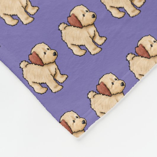 Doodle Puppy Fleece Deken (Hoek)