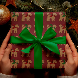 Doodle Puppy Hond Kerstvakantie Cadeaupapier