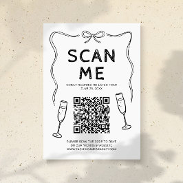 Doodle QR Code Wedding Informatiekaartje
