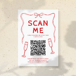 Doodle QR Code Wedding Informatiekaartje