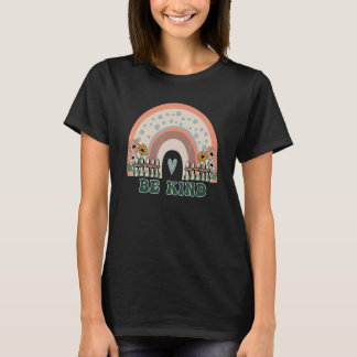 Doodle Regenboog Wees Aardig Vrouwen Meisje Groo T-shirt
