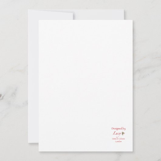 Doodle Robins Golden Tree Carte de Noël (Dos)