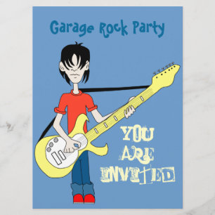 Doodle Rocker Invitation Sjabloon Kaart