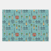 Doodle San Francisco Wrapping Paper Set van 3 (Voorkant)