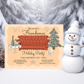 Doodle Sketch Friendsmas Feestdag Kaart