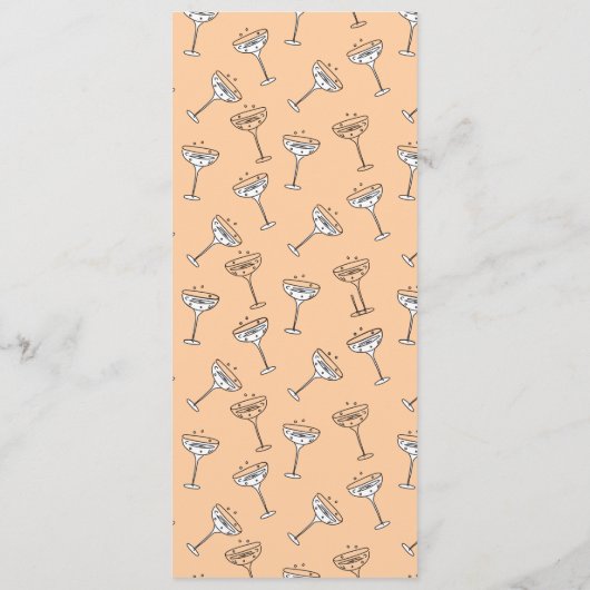 Doodle Sketch Funky Mariage Menu (Dos)