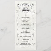 Doodle Sketch Funky Mariage Menu (Devant)