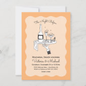 Doodle Sketch Funky Repetitie Diner Kaart (Voorkant)