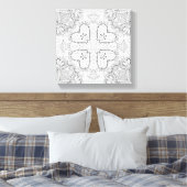 Doodle Square 6 Canvas Afdruk (Insitu (Slaapkamer))