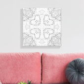 Doodle Square 6 Canvas Afdruk (Insitu (Woonkamer))