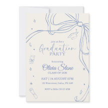 Doodle stijl senior afstudeerfeest handgetekend