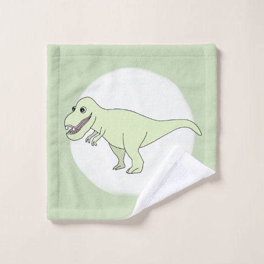 Doodle T-Rex Dinosaur avec nom Enfants (Gant de toilette)