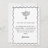 Doodle tiré à la main Carte de proposition de la s (Dos)