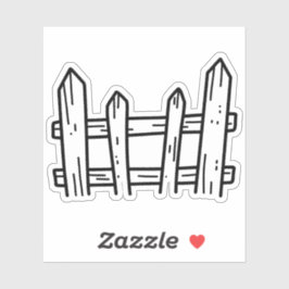 Doodle van tuinhek sticker