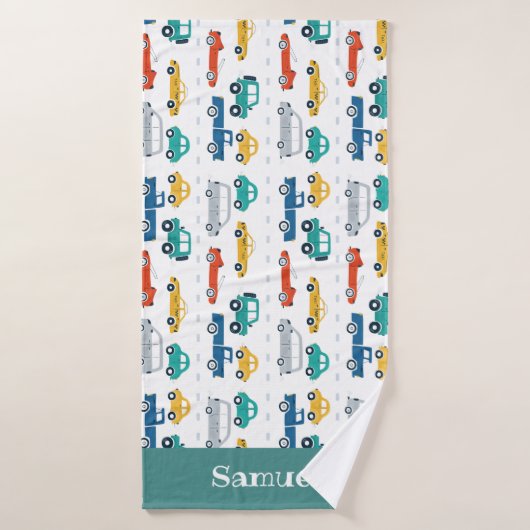 Doodle Vehicles Kinder Persoonlijke handdoek (Badhanddoek)