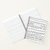 Doodle Vines Black en White Botanical Notitieboek (Binnen)