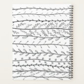 Doodle Vines Botanique noir et blanc (Dos)