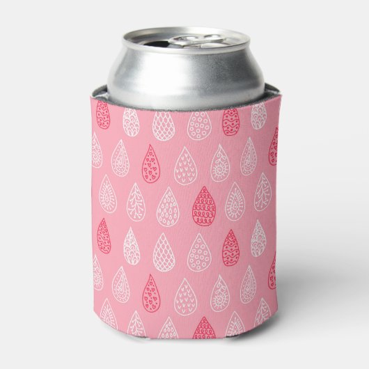 Doodle water druppels:  patroon blikjeskoeler (Blikje Voorkant)