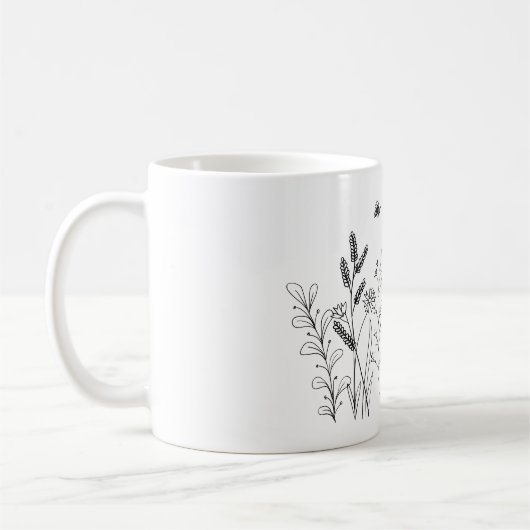 Doodle Wild Plantes Mug (Gauche)