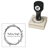Doodle Wreath Rubber Stamp Rubberstempel (Gestempeld)