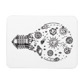 Doodle zonnestelsel in bol magneet (Horizontaal)