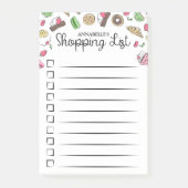 Doodled Desserts Checkbox Winkellijst Post-it® Notes (Voorkant)