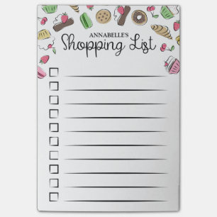 Doodled Desserts Checkbox Winkellijst Post-it® Notes