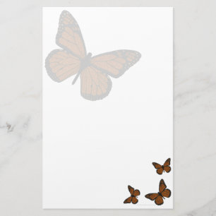Doodled Monarch Stationery Briefpapier