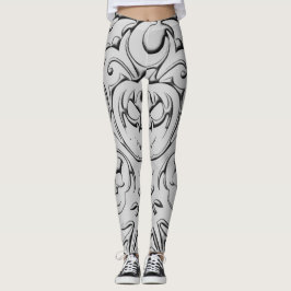 Doodled Skull-ontwerp Leggings
