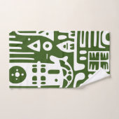 Doodles 2 de 4 Forêt Vert et Blanc (Serviette à main)