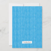 Doodles colorés 4e anniversaire Invitation de fête (Dos)