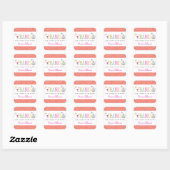 Doodles colorés Stickers Faveur Anniversaire / Kit (Feuille)