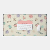 Doodles de coeur, points et lignes ondulées (Clavier et souris)